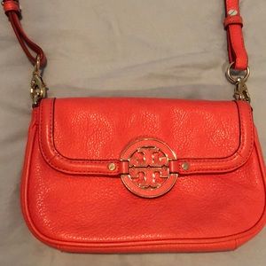 Tory Burch coral cross body purse